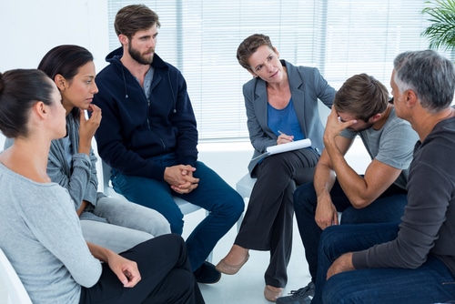 stock image of a group addiction treatment session in Huntington Beach, CA